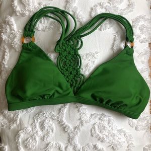 Cupshe Green Braided Back Bikini Top
